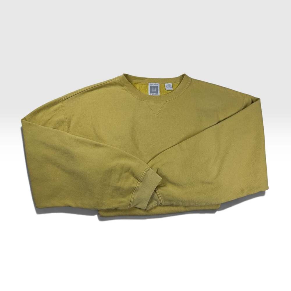 90s Gap Crewneck Washed Yellow XL